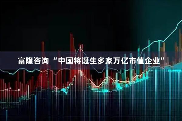 富隆咨询 “中国将诞生多家万亿市值企业”